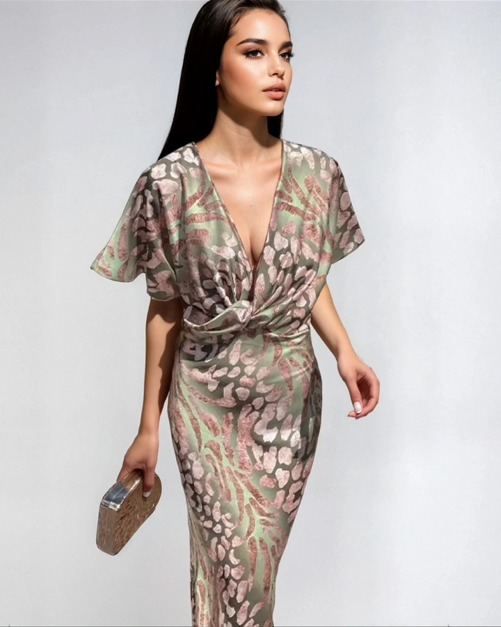 Jade | Twisted V-Neck Dress